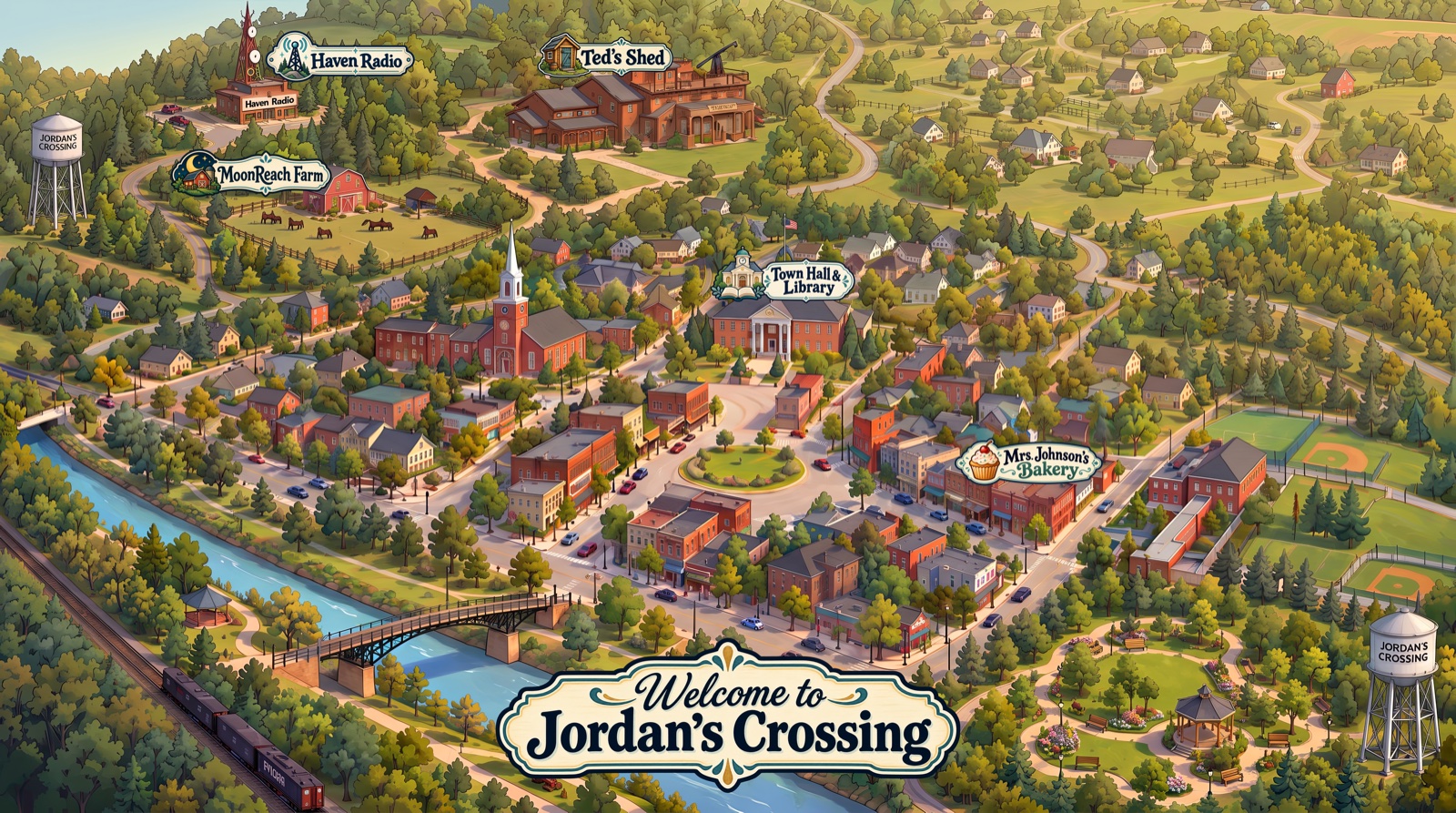 Jordan's Crossing Town Map
